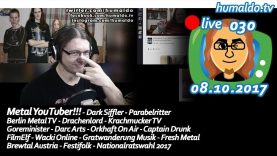 METAL, Oida!!! – humaldo.tv #LIVE 030 vom 08.10.2017